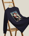 Samurai DJ Music Ukiyo-e Unisex Long Sleeve Tee No.4