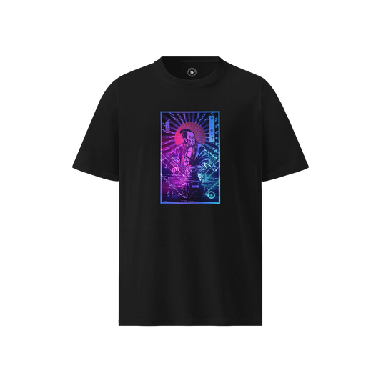 Samurai DJ  Turntable Music Ukiyo-e Unisex organic t-shirt No.5