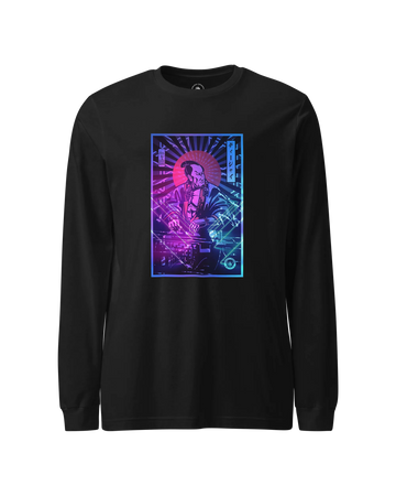 Samurai DJ Turntable Music Ukiyo-e Unisex Long Sleeve Tee No.5