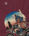 Samurai Dirt Bike Motocross Ukiyo-e Unisex Long Sleeve Tee No.2