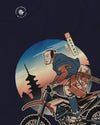 Samurai Dirt Bike Motocross Ukiyo-e Unisex Long Sleeve Tee No.2