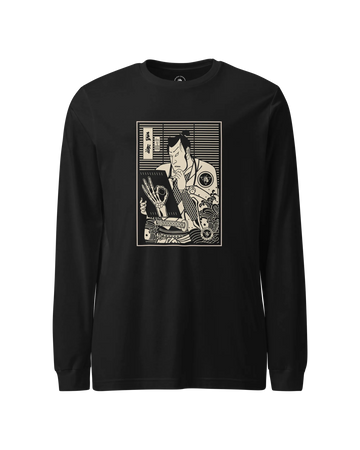 Samurai Doctor Medical Ukiyo-e Unisex Long Sleeve Tee