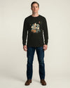 Samurai Drinks Beer Funny Ukiyo-e Unisex Long Sleeve Tee No.4 - Samurai Original