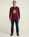 Samurai Drinks Beer Funny Ukiyo-e Unisex Long Sleeve Tee No.4 - Samurai Original
