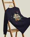 Samurai Drinks Beer Funny Ukiyo-e Unisex Long Sleeve Tee No.4 - Samurai Original
