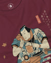 Samurai Drinks Beer Funny Ukiyo-e Unisex Long Sleeve Tee No.4 - Samurai Original
