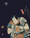 Samurai Drinks Beer Funny Ukiyo-e Unisex Long Sleeve Tee No.4 - Samurai Original