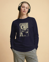 Samurai Drummer Percussion Music Ukiyo-e Unisex Long Sleeve Tee No.2
