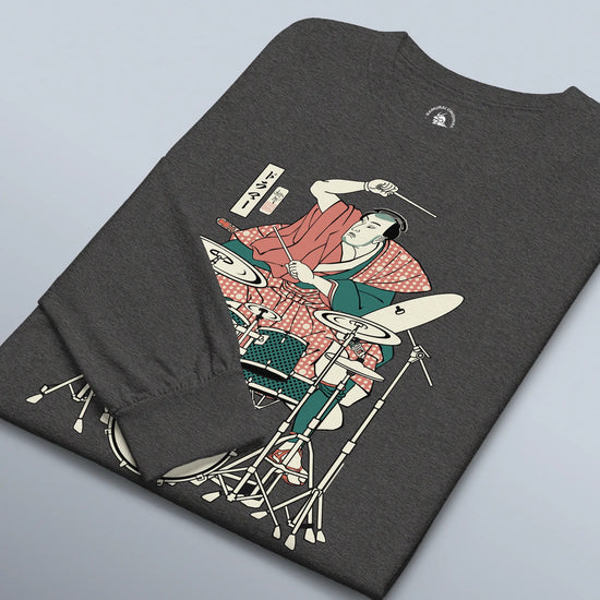 Samurai Drummer 3 Percussion Unisex Long Sleeve Tee - Samurai Original