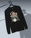 Samurai Drummer 3 Percussion Unisex Long Sleeve Tee - Samurai Original