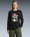 Samurai Drummer 3 Percussion Unisex Long Sleeve Tee - Samurai Original