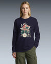 Samurai Drummer 3 Percussion Unisex Long Sleeve Tee - Samurai Original