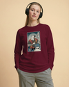 Samurai Drummer Percussion Music Ukiyo-e Unisex Long Sleeve Tee No.4