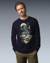 Samurai Drummer 6 Percussion Music Ukiyo-e Unisex Long Sleeve Tee - Samurai Original