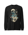Samurai Drummer 6 Percussion Music Ukiyo-e Unisex Long Sleeve Tee Black - Samurai Original