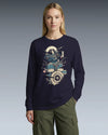 Samurai Drummer 6 Percussion Music Ukiyo-e Unisex Long Sleeve Tee - Samurai Original