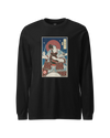 Samurai Drummer Percussion Music Ukiyo-e Unisex Long Sleeve Tee Black - Samurai Original