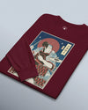 Samurai Drummer Percussion Music Ukiyo-e Unisex Long Sleeve Tee - Samurai Original