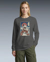 Samurai Drummer Percussion Music Ukiyo-e Unisex Long Sleeve Tee - Samurai Original