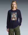 Samurai Drummer Percussion Music Ukiyo-e Unisex Long Sleeve Tee - Samurai Original