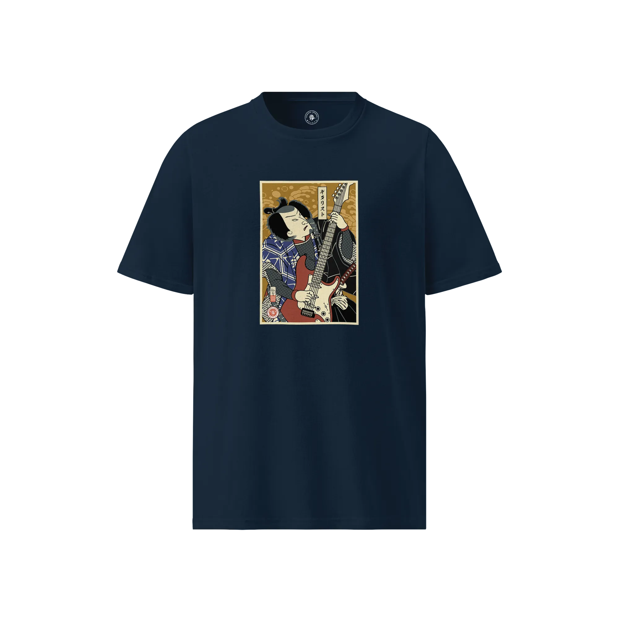 Ukiyo E Rocks Electric Guitar Samurai Ukiyo-e T-shirt - Rock Art | Samurai Original