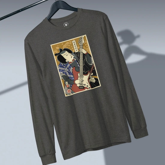 Samurai Electric Guitar Guitarist Music Ukiyo-e Unisex Long Sleeve Tee - Samurai Original