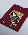 Samurai Electric Guitar Guitarist Music Ukiyo-e Unisex Long Sleeve Tee - Samurai Original