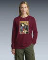 Samurai Electric Guitar Guitarist Music Ukiyo-e Unisex Long Sleeve Tee - Samurai Original