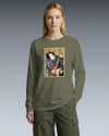 Samurai Electric Guitar Guitarist Music Ukiyo-e Unisex Long Sleeve Tee - Samurai Original