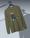 Samurai Fishing 4 Ukiyo-e Unisex Long Sleeve Tee - Samurai Original