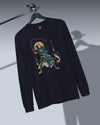 Samurai Fishing 4 Ukiyo-e Unisex Long Sleeve Tee - Samurai Original