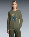 Samurai Fishing 4 Ukiyo-e Unisex Long Sleeve Tee - Samurai Original