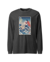 Samurai Fishing Ukiyo-e Unisex Long Sleeve Tee