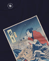 Samurai Fishing Ukiyo-e Unisex Long Sleeve Tee