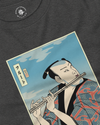 Samurai Flute Player Music Ukiyo-e Unisex Long Sleeve Tee