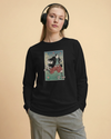 Samurai Football Player Ukiyo-e Unisex Long Sleeve Tee