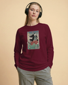 Samurai Football Player Ukiyo-e Unisex Long Sleeve Tee
