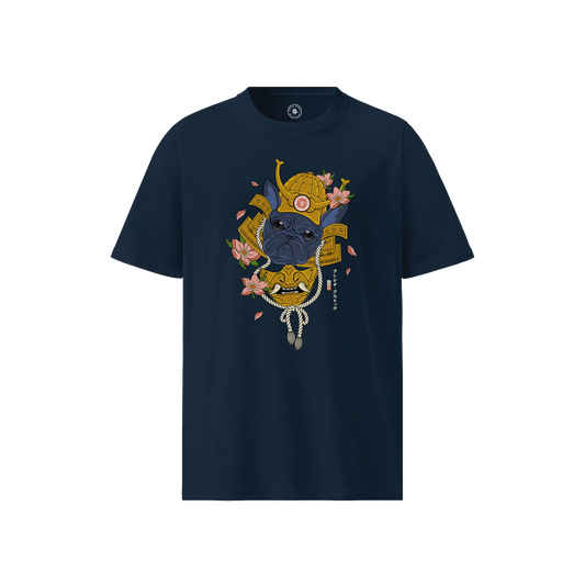 Samurai French Bulldog Unisex organic t-shirt