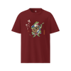 Samurai Frog Acoustic Guitar Organic T-Shirt Burgundy - Samurai Original