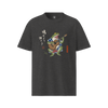 Samurai Frog Acoustic Guitar Organic T-Shirt Dark Heather Grey - Samurai Original