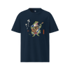 Samurai Frog Acoustic Guitar Organic T-Shirt French Navy - Samurai Original