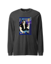 Samurai Gamer 2 Streamer Ukiyo-e Unisex Long Sleeve Tee Dark Grey Heather - Samurai Original