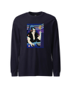 Samurai Gamer 2 Streamer Ukiyo-e Unisex Long Sleeve Tee Navy - Samurai Original