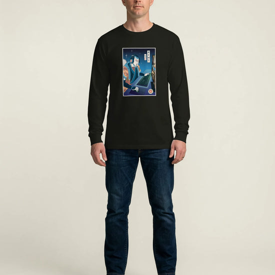 Samurai Gamer Streamer Ukiyo-e Unisex Long Sleeve Tee - Samurai Original