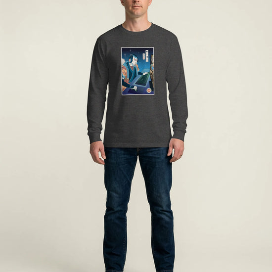 Samurai Gamer Streamer Ukiyo-e Unisex Long Sleeve Tee - Samurai Original