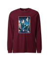 Samurai Gamer Streamer Ukiyo-e Unisex Long Sleeve Tee Maroon - Samurai Original
