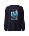 Samurai Gamer Streamer Ukiyo-e Unisex Long Sleeve Tee Navy - Samurai Original