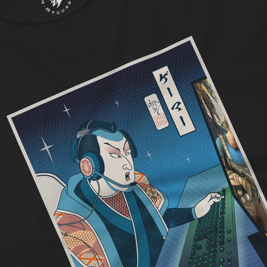 Samurai Gamer Streamer Ukiyo-e Unisex Long Sleeve Tee - Samurai Original