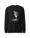 Samurai Golf Player Ukiyo-e 2 Unisex Long Sleeve Tee Black - Samurai Original