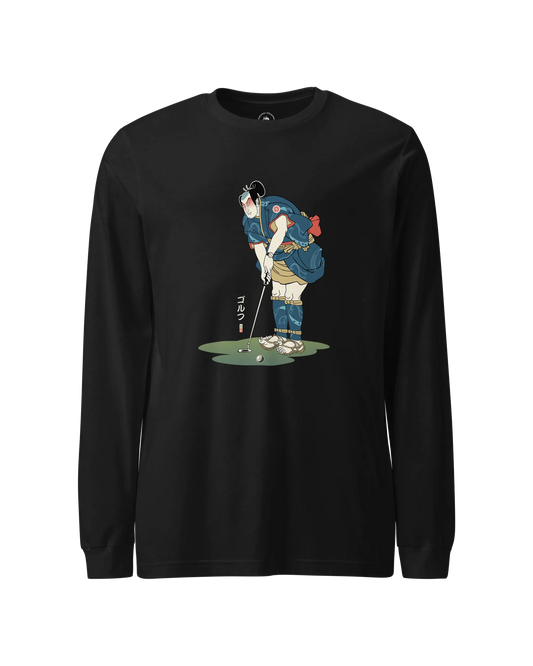 Samurai Golf Player Ukiyo-e 2 Unisex Long Sleeve Tee